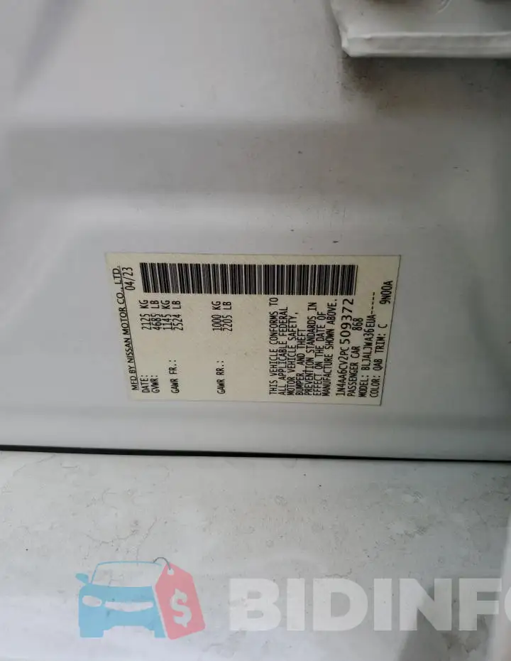 1N4AA6CV2PC509372 Photo# 12
