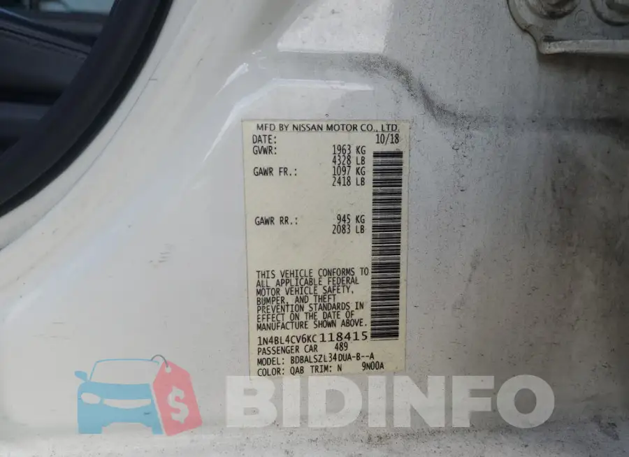 1N4BL4CV6KC118415 Photo# 12