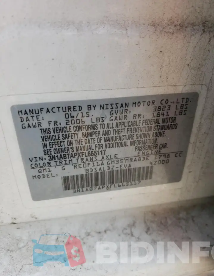 3N1AB7APXFL665117 Photo# 13