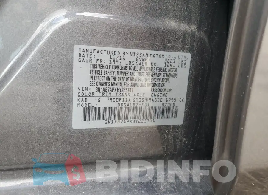 3N1AB7APXHY235741 Photo# 12