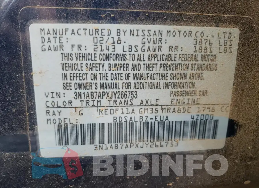 3N1AB7APXJY266753 Photo# 12