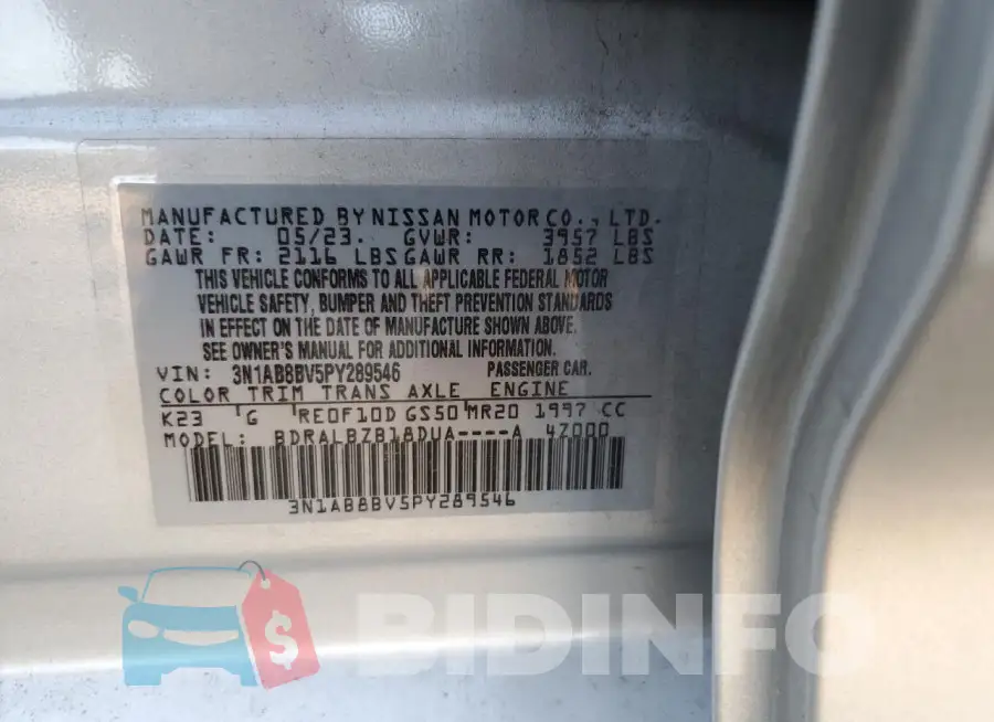 3N1AB8BV5PY289546 Photo# 12