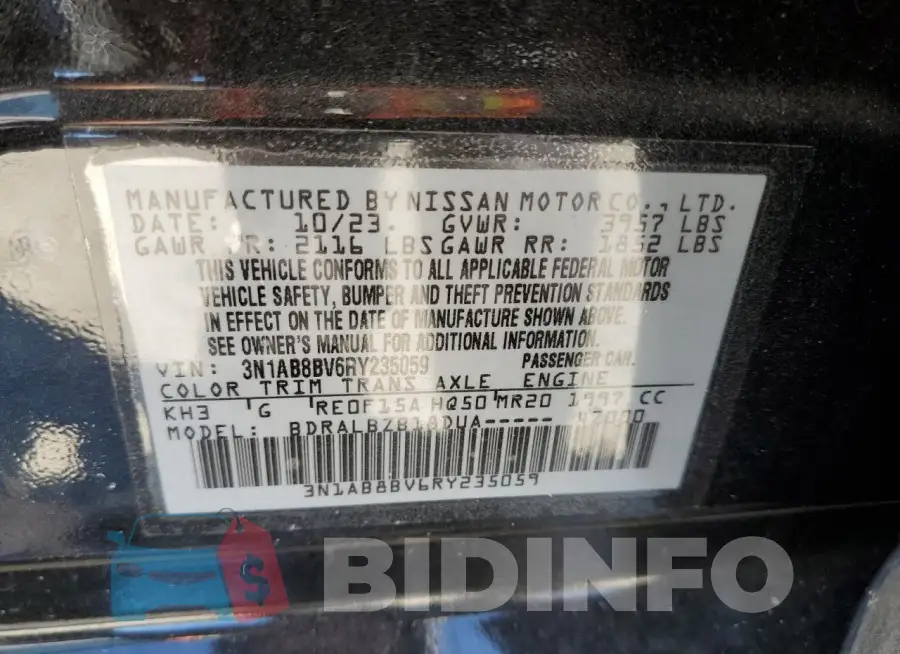 3N1AB8BV6RY235059 Photo# 12