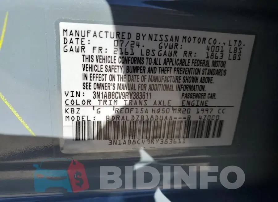 3N1AB8CV9RY383611 Photo# 12