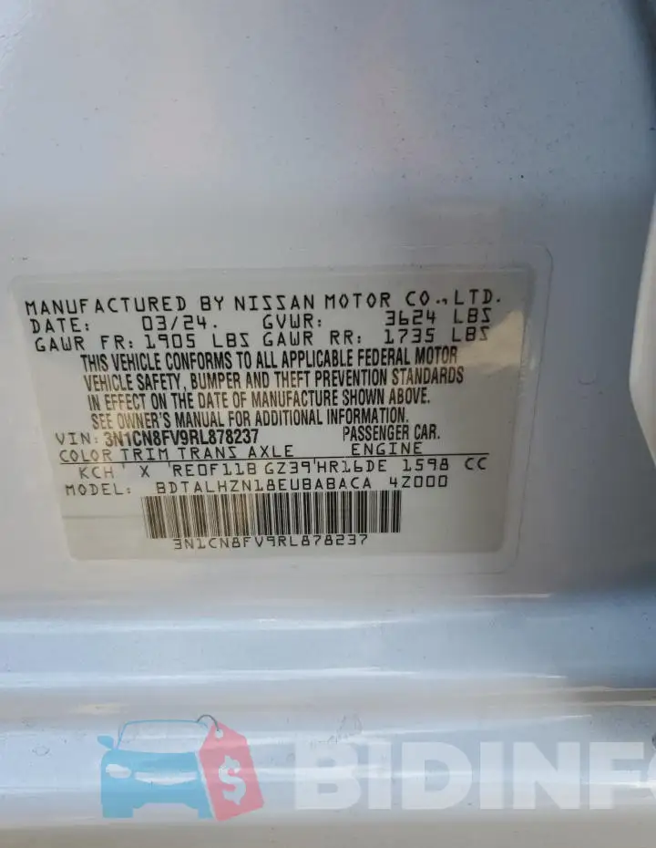 3N1CN8FV9RL878237 Photo# 13