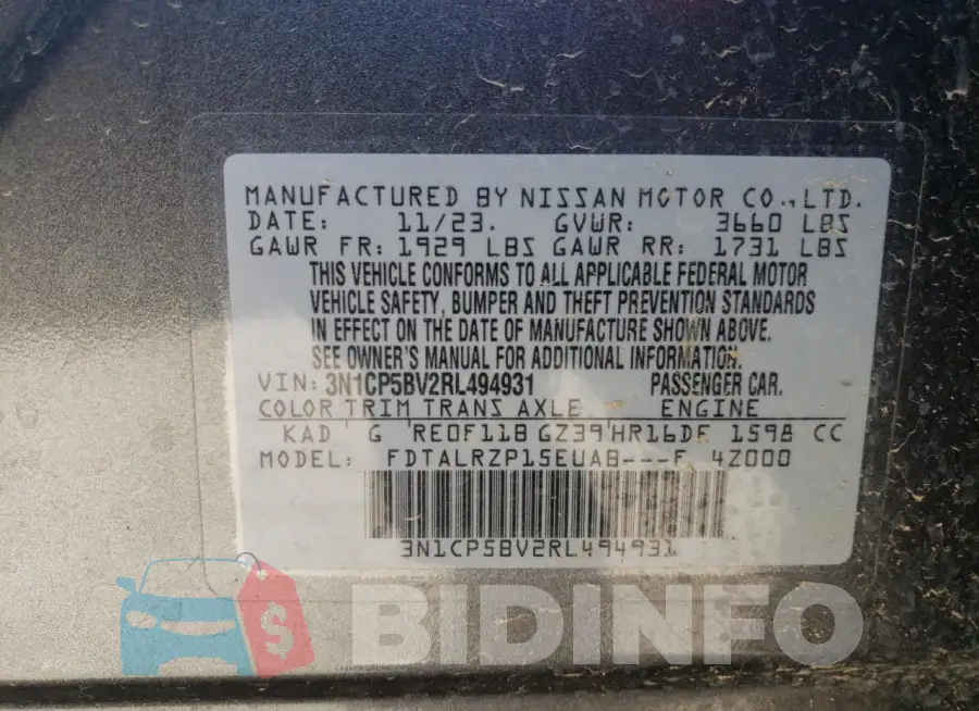 3N1CP5BV2RL494931 Photo# 13