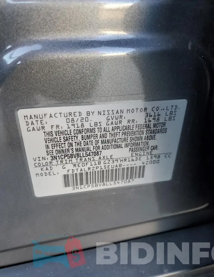 3N1CP5BV8LL547087 Photo# 12