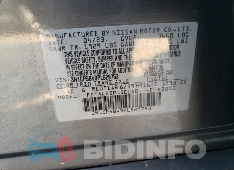 3N1CP5BV9PL529753 Photo# 13