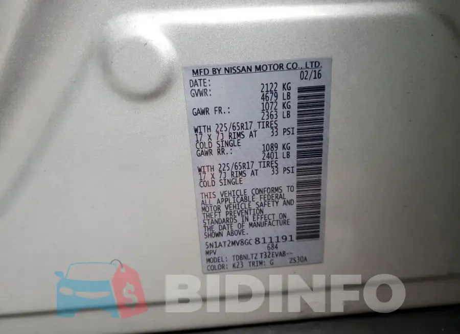 5N1AT2MV8GC811191 Photo# 14