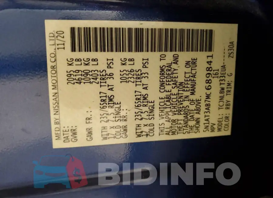 5N1AT3AB7MC689841 Photo# 13