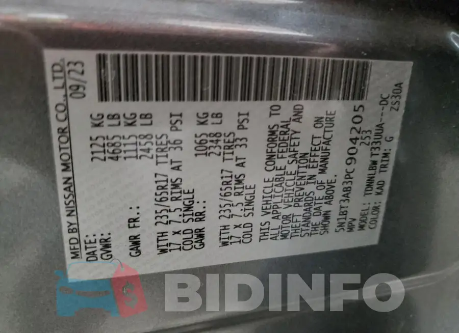 5N1BT3AB3PC904205 Photo# 14