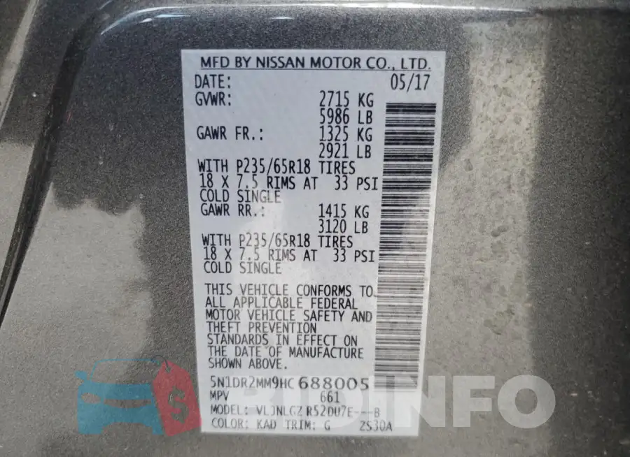 5N1DR2MM9HC688005 Photo# 14