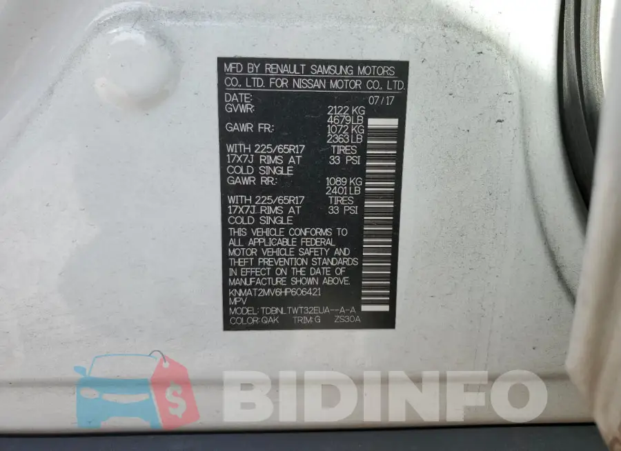 KNMAT2MV6HP606421 Photo# 13