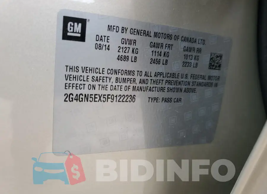 2G4GN5EX5F9122236 Photo# 12