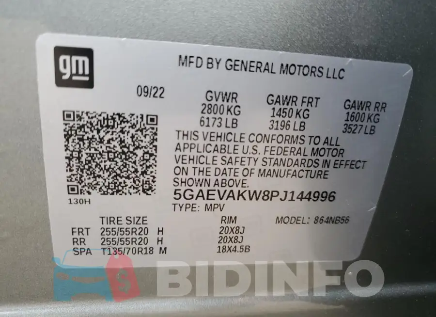 5GAEVAKW8PJ144996 Photo# 13
