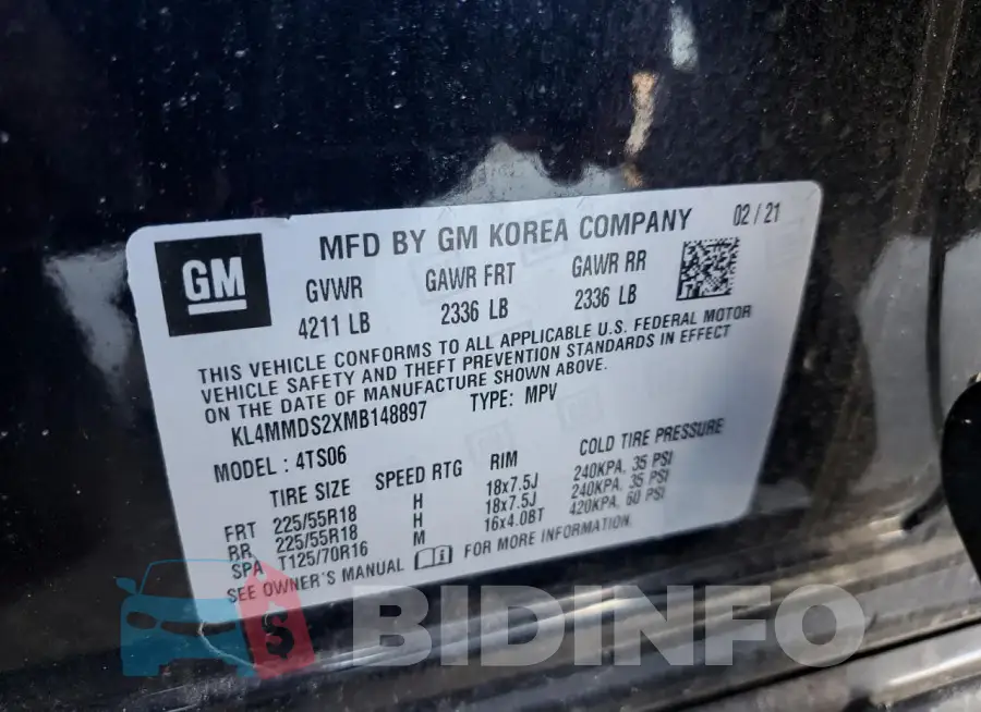 KL4MMDS2XMB148897 Photo# 13