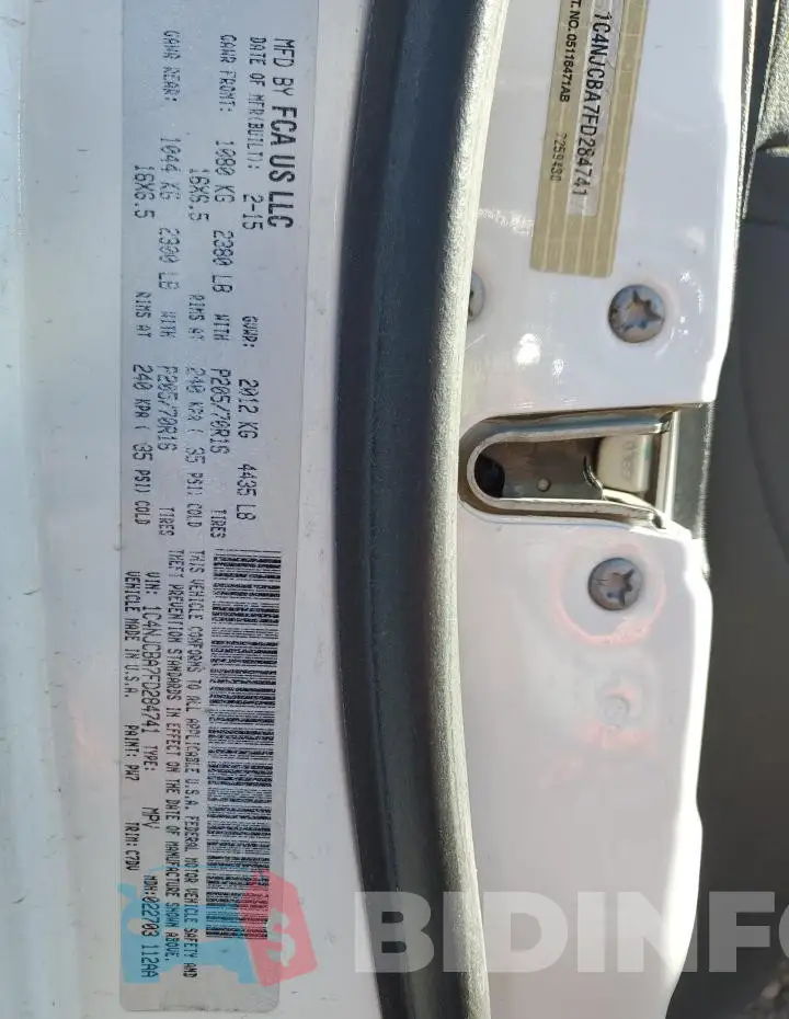 1C4NJCBA7FD284741 Photo# 13