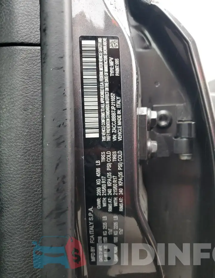 ZACCJBBB7JPJ11657 Photo# 13