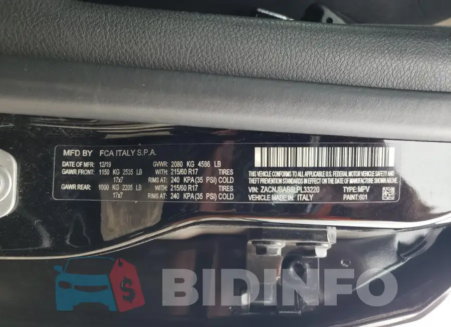 ZACNJBAB8LPL33220 Photo# 13