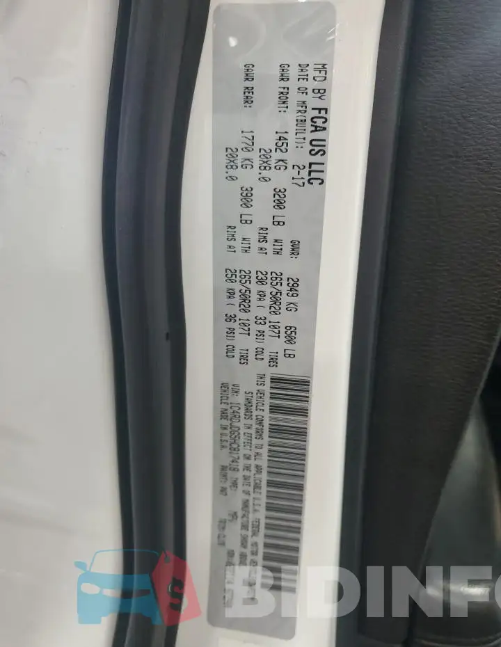 1C4RDJDG5HC817418 Photo# 13