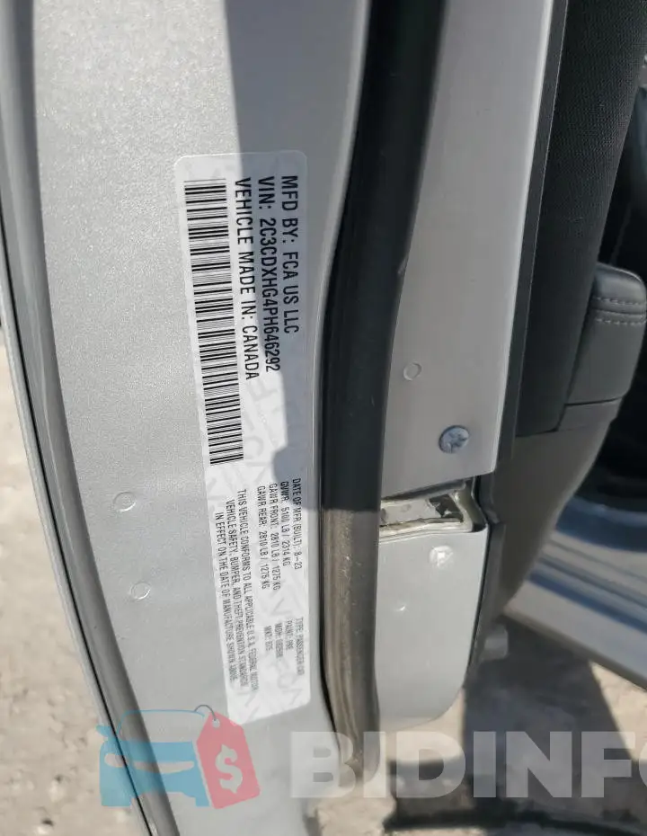 2C3CDXHG4PH646292 Photo# 12
