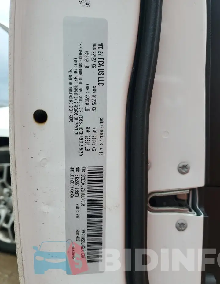 2C3CDXJG3FH837310 Photo# 12