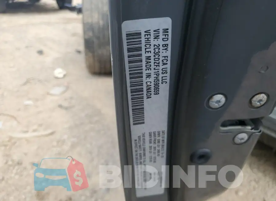 2C3CDZFJ1PH590659 Photo# 12