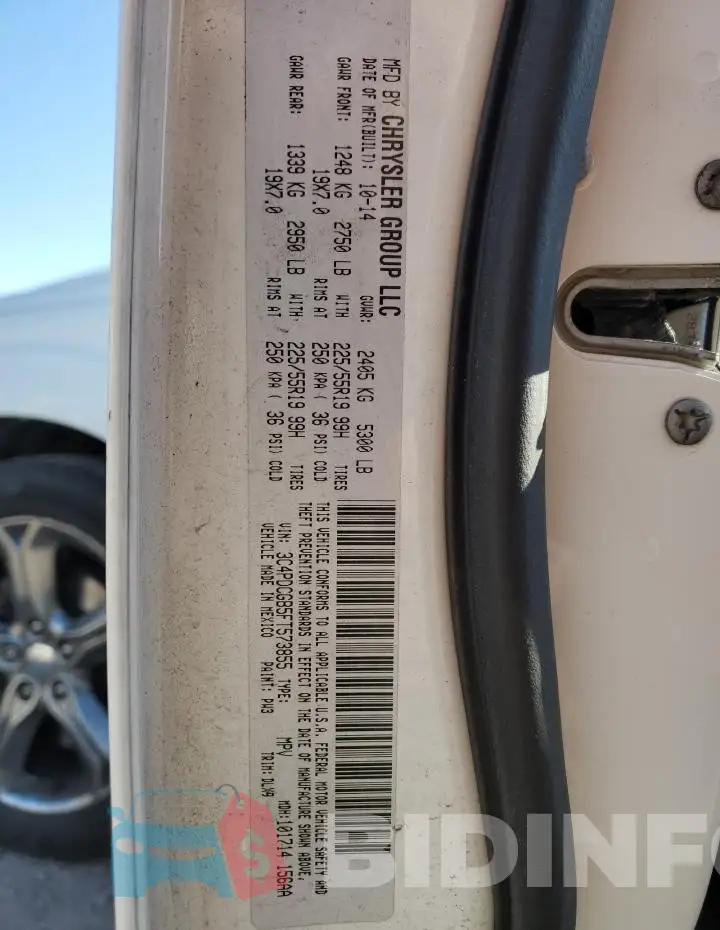 3C4PDCGB5FT573855 Photo# 13