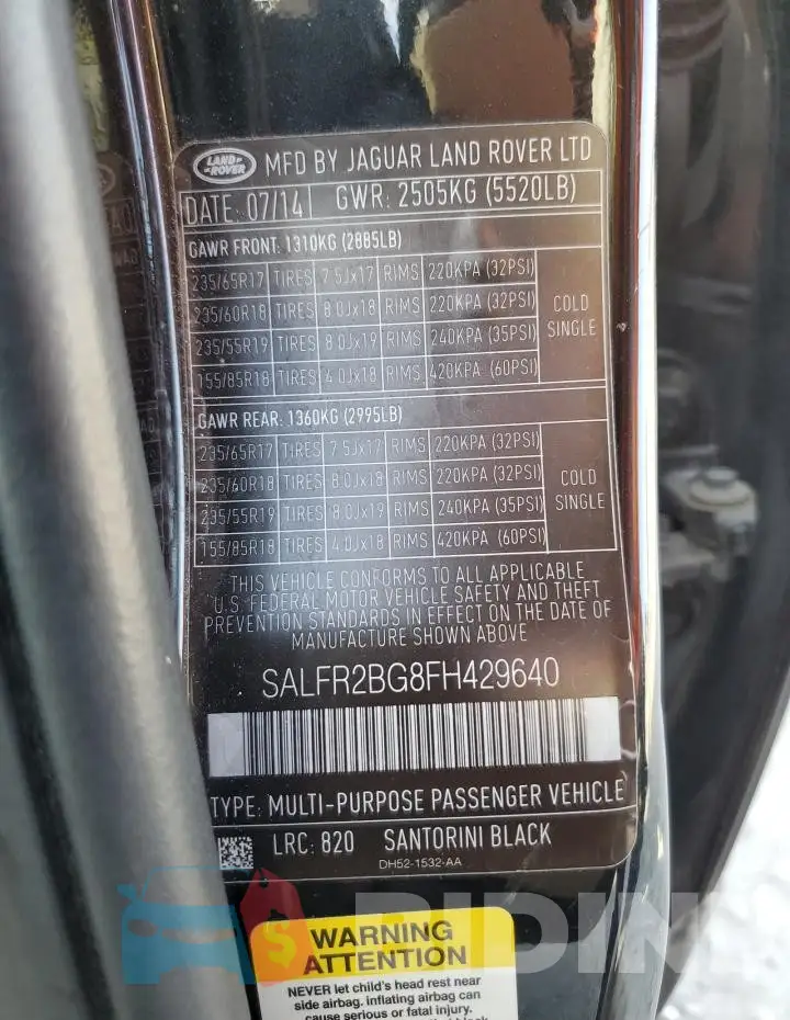 SALFR2BG8FH429640 Photo# 12