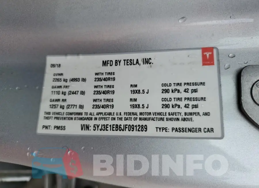 5YJ3E1EB6JF091289 Photo# 12
