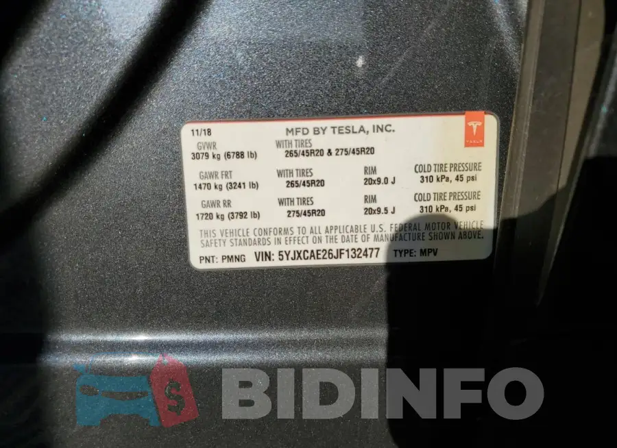 5YJXCAE26JF132477 Photo# 13