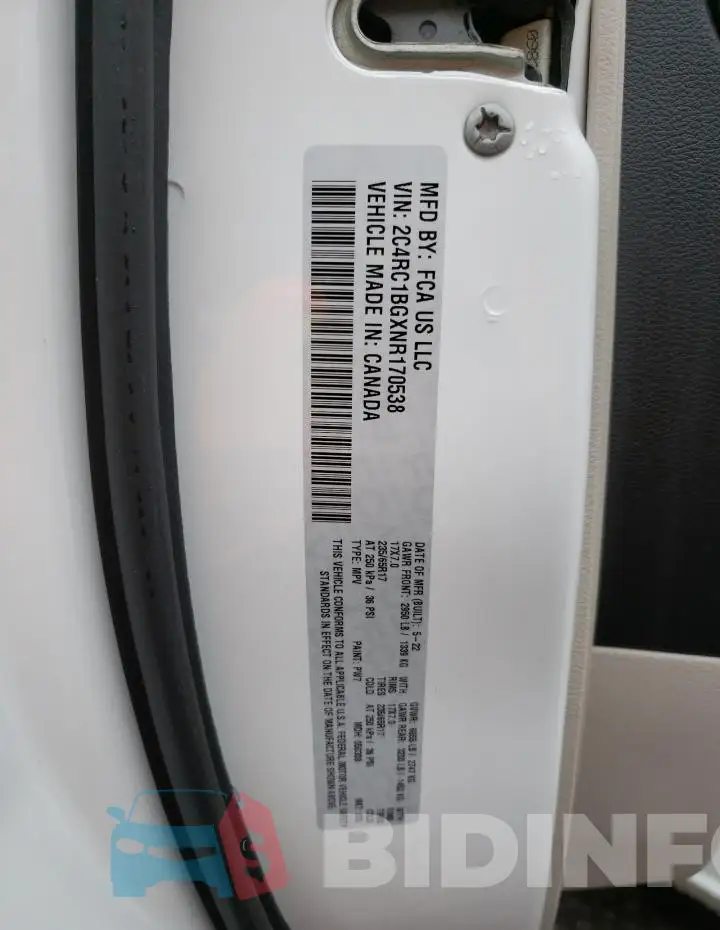 2C4RC1BGXNR170538 Photo# 14
