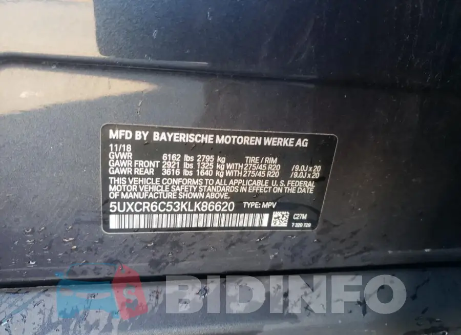 5UXCR6C53KLK86620 Photo# 14