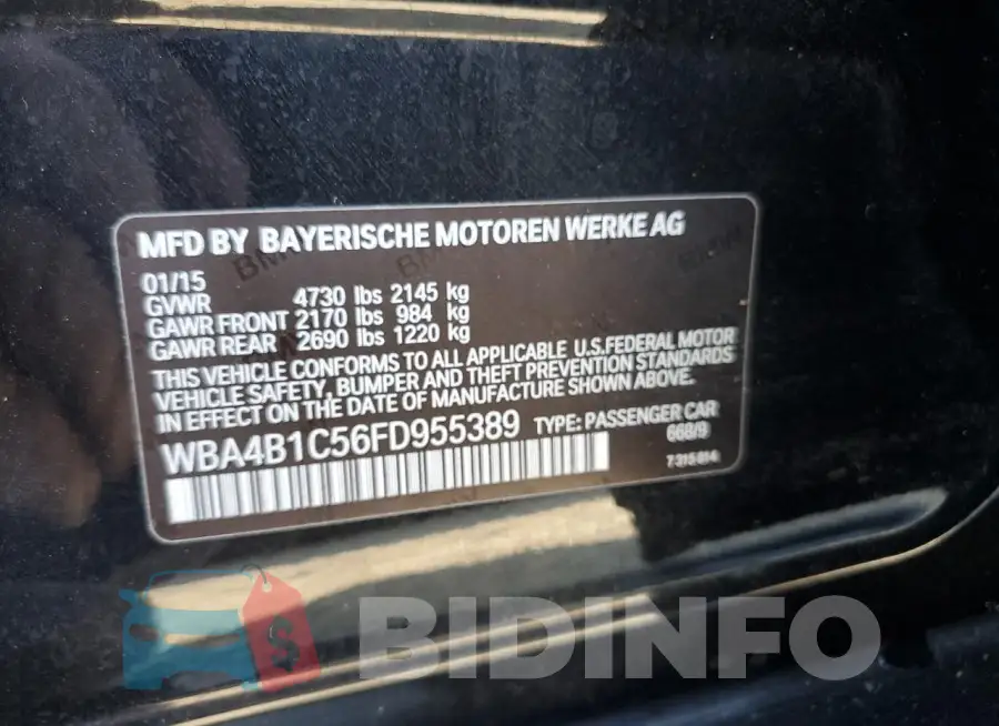 WBA4B1C56FD955389 Photo# 12