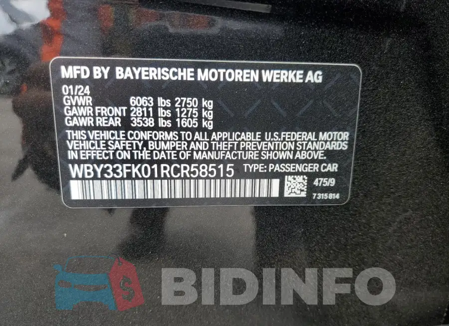 WBY33FK01RCR58515 Photo# 12