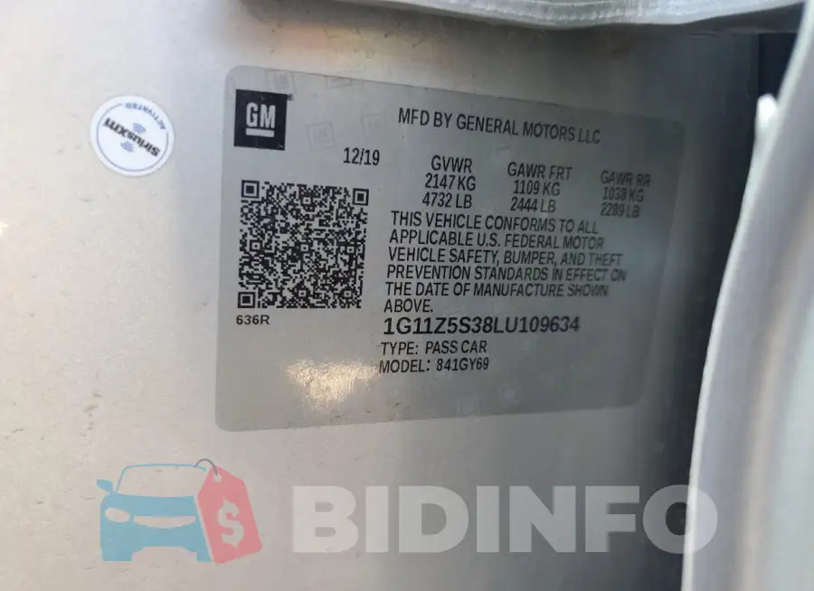 1G11Z5S38LU109634 Photo# 12