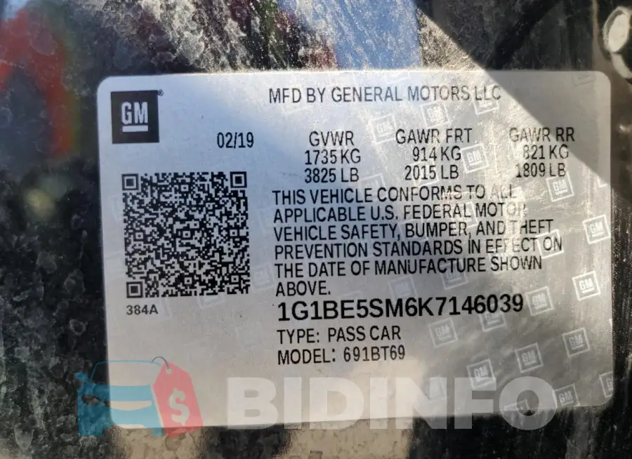 1G1BE5SM6K7146039 Photo# 13
