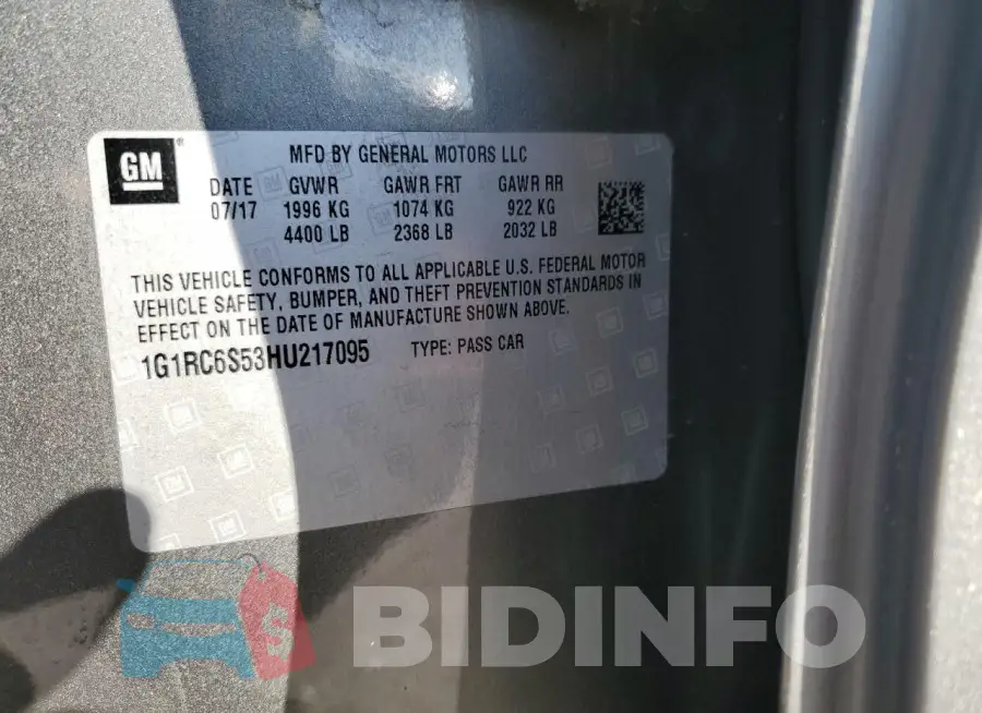 1G1RC6S53HU217095 Photo# 12