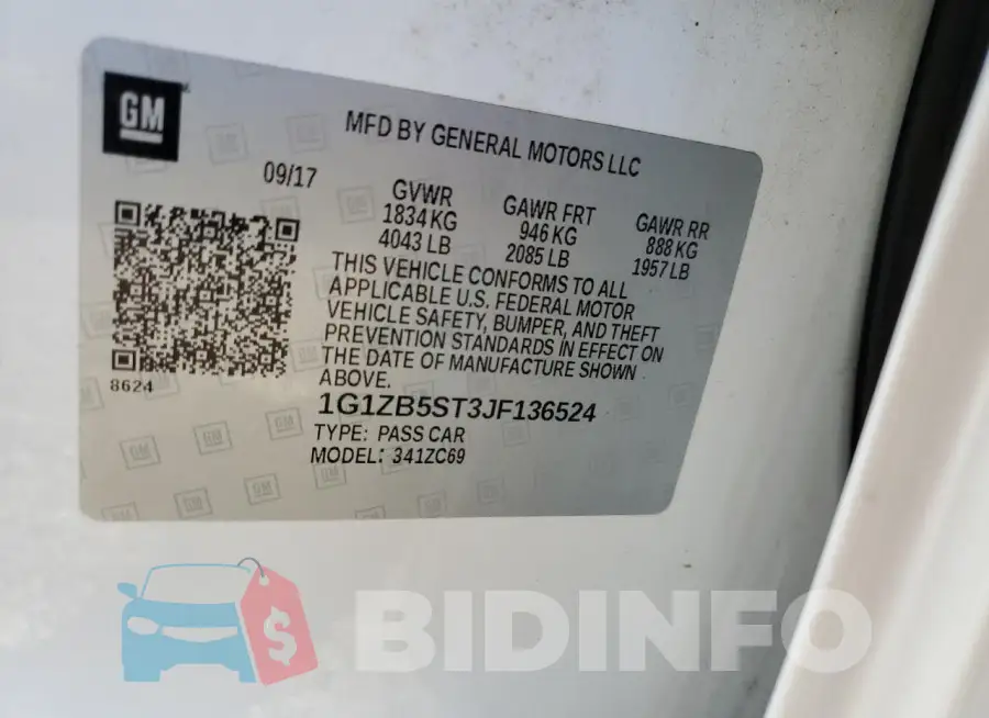 1G1ZB5ST3JF136524 Photo# 13