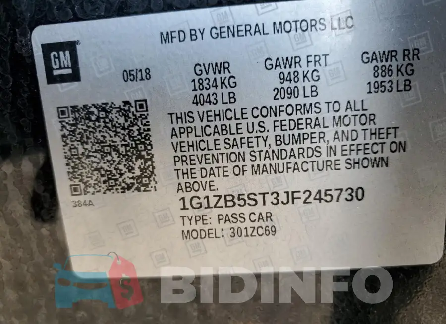 1G1ZB5ST3JF245730 Photo# 12