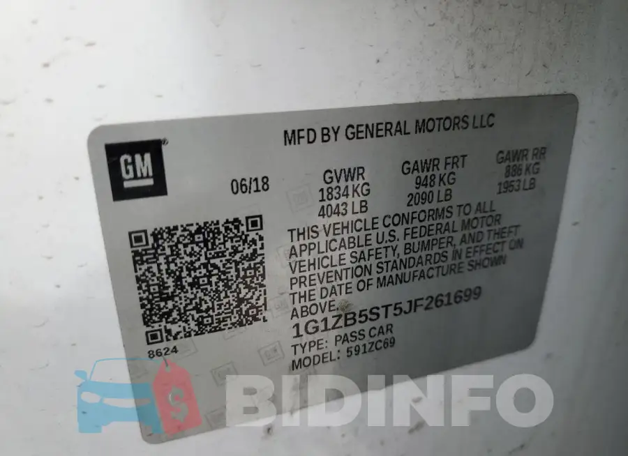 1G1ZB5ST5JF261699 Photo# 12