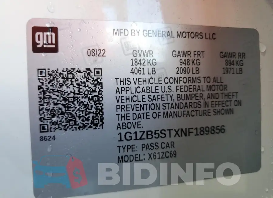 1G1ZB5STXNF189856 Photo# 13