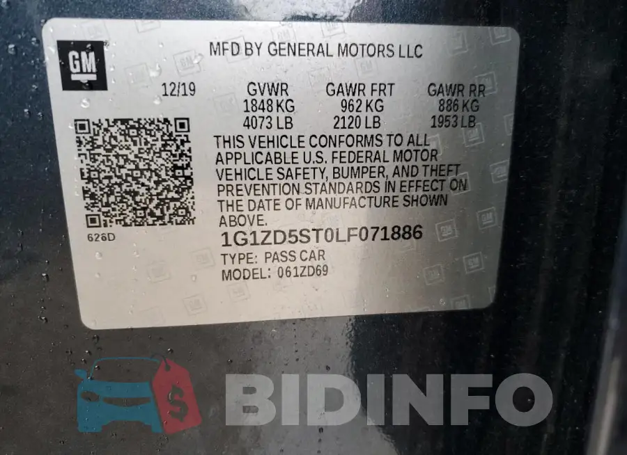 1G1ZD5ST0LF071886 Photo# 12