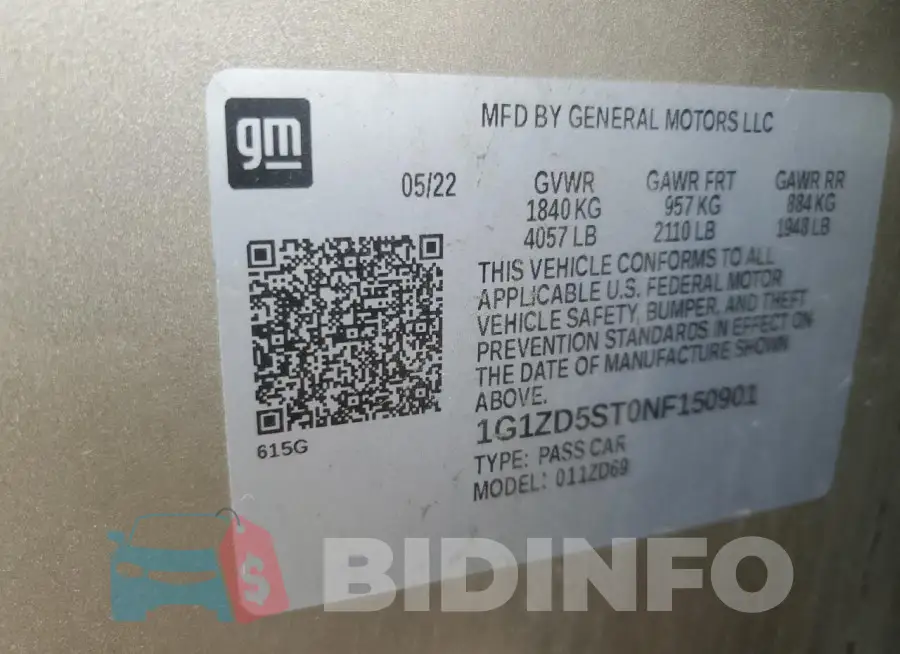 1G1ZD5ST0NF150901 Photo# 13