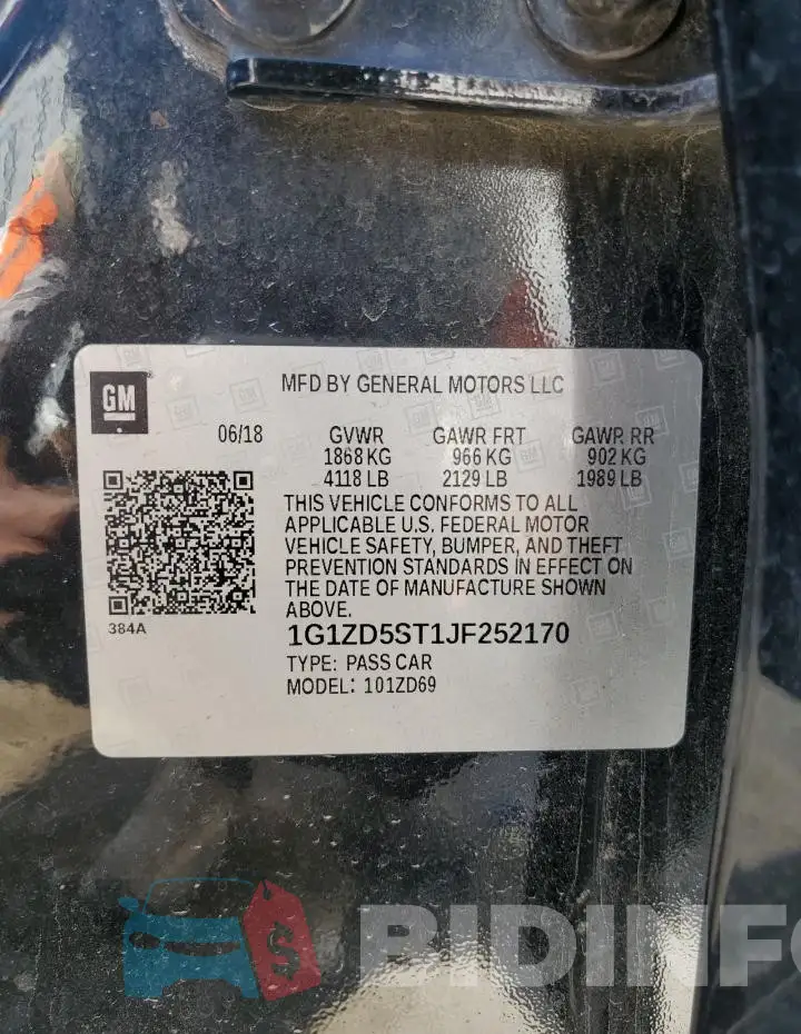1G1ZD5ST1JF252170 Photo# 12