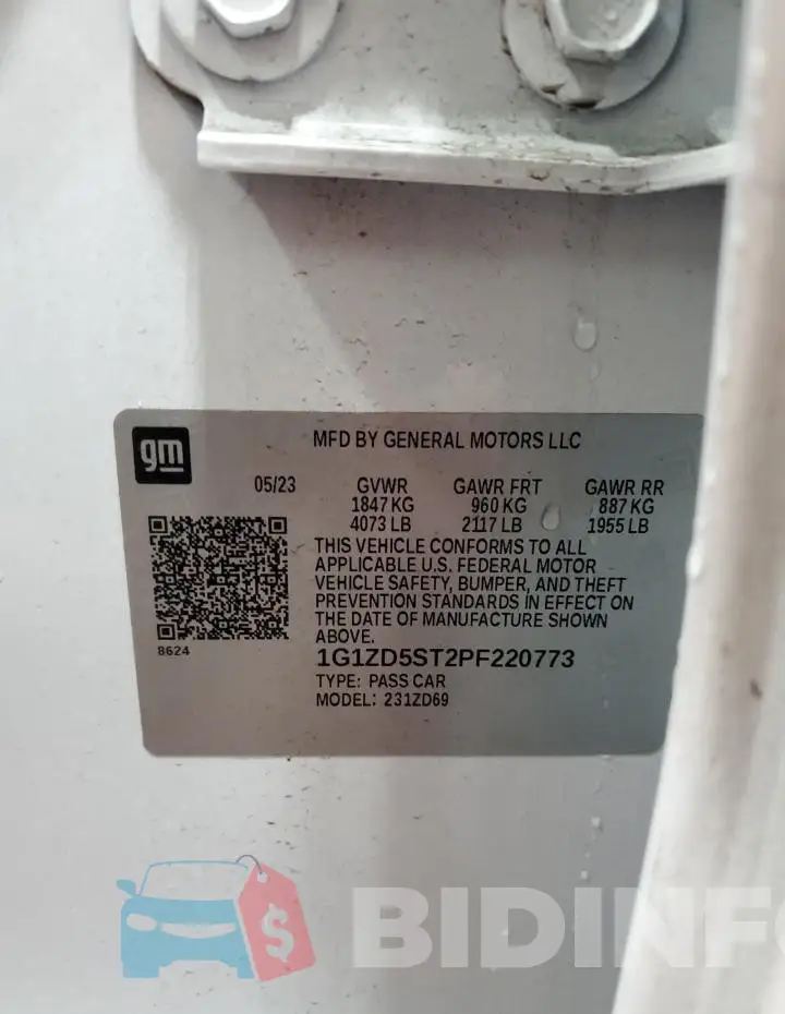 1G1ZD5ST2PF220773 Photo# 13
