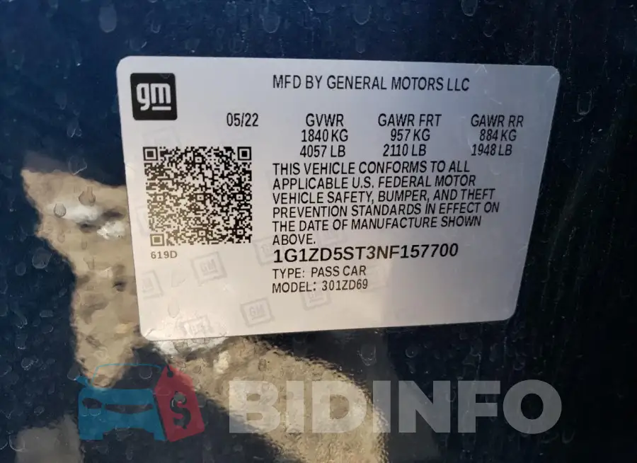 1G1ZD5ST3NF157700 Photo# 12