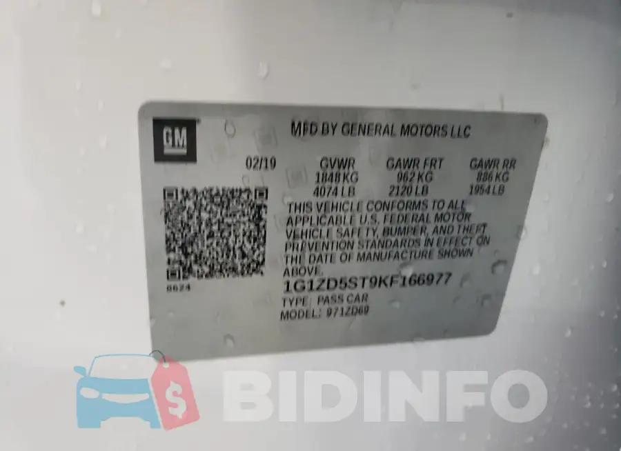 1G1ZD5ST9KF166977 Photo# 12