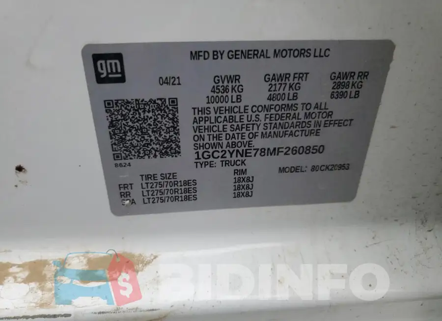 1GC2YNE78MF260850 Photo# 12