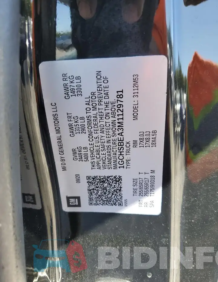 1GCHSBEA3M1129781 Photo# 12